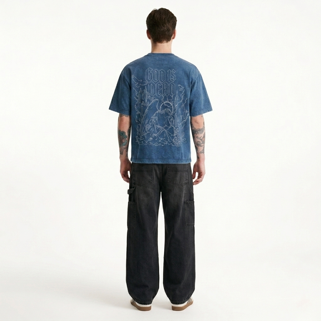 "God Is Dead" Premium Boxy Fit T Shirt