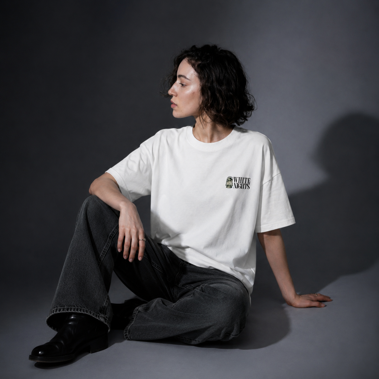 White Nights Unisex Terry Oversized T-Shirt