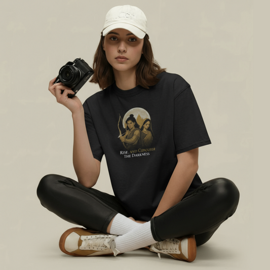 Rise And Conquer Darkness Premium Unisex Graphic T-Shirt 👕