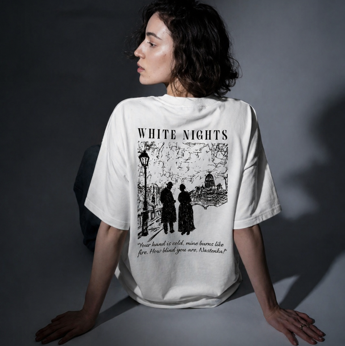 White Nights Unisex Terry Oversized T-Shirt