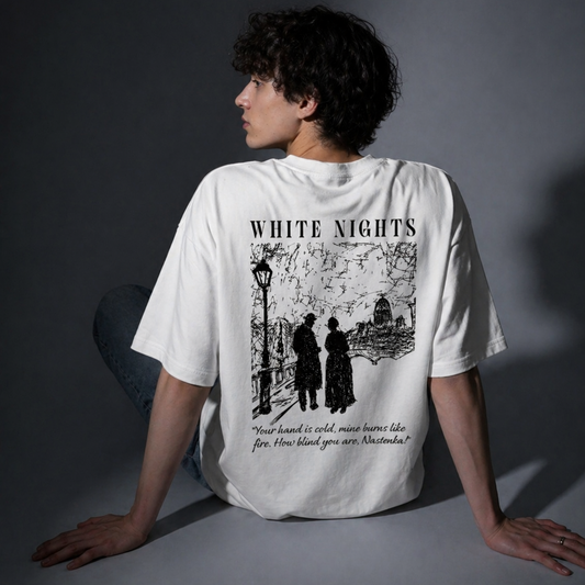 White Nights Unisex Terry Oversized T-Shirt